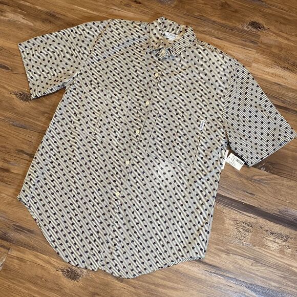 Vintage  80’s Cherokee Striped Floral Button front shirt - Picture 1 of 9